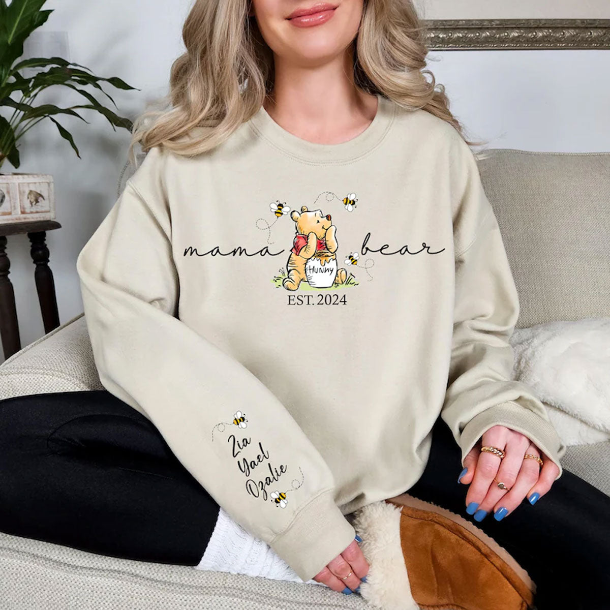 Custom Mama Bear Sweatshirt with Kids Names