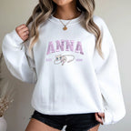 Custom PKM Anime Embroidery Sweatshirt, Custom Name and Year Pocket Beast Shirt, Anime Lover Gift