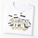 Custom Embroidered Cartoon Seagulls Mom T Shirt