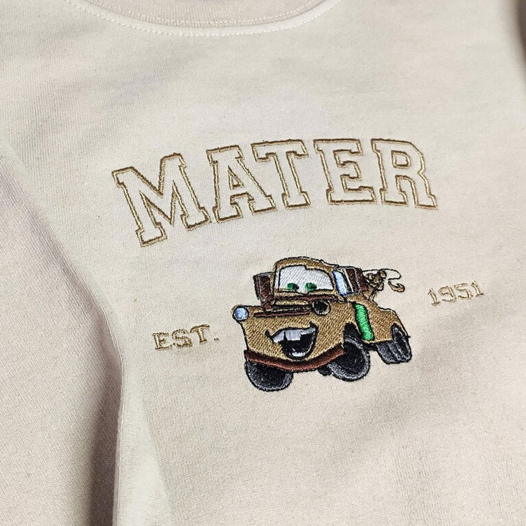 Mcqueen Sally Sweatshirt, Cars Movie Embroidered Sweatshirt, Cartoon Family Sweat