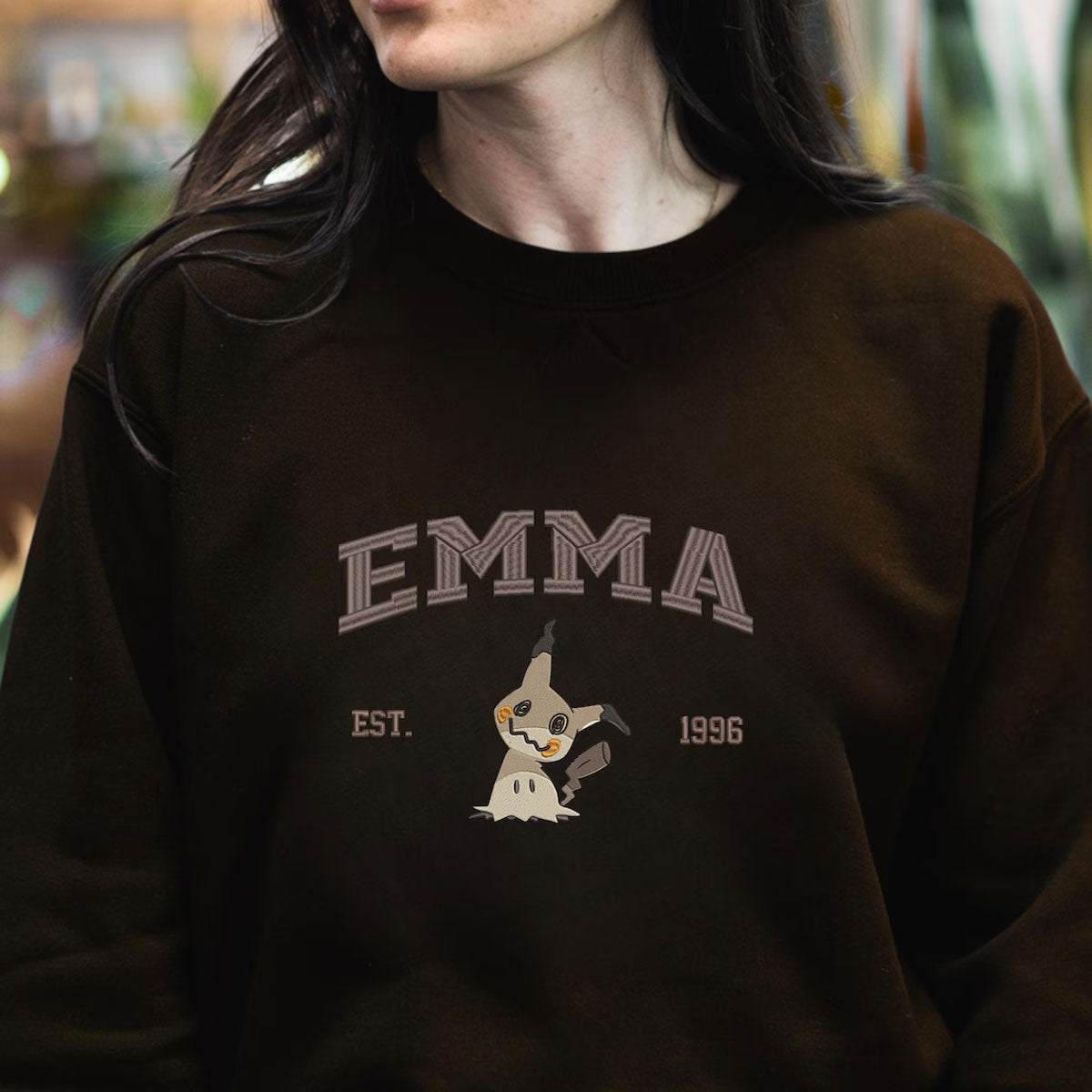 Custom PKM Anime Embroidery Sweatshirt, Custom Name and Year Pocket Beast Shirt, Anime Lover Gift