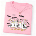 Custom Embroidered Cartoon Seagulls Mom T Shirt
