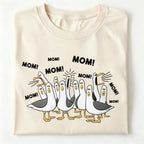 Custom Embroidered Cartoon Seagulls Mom T Shirt