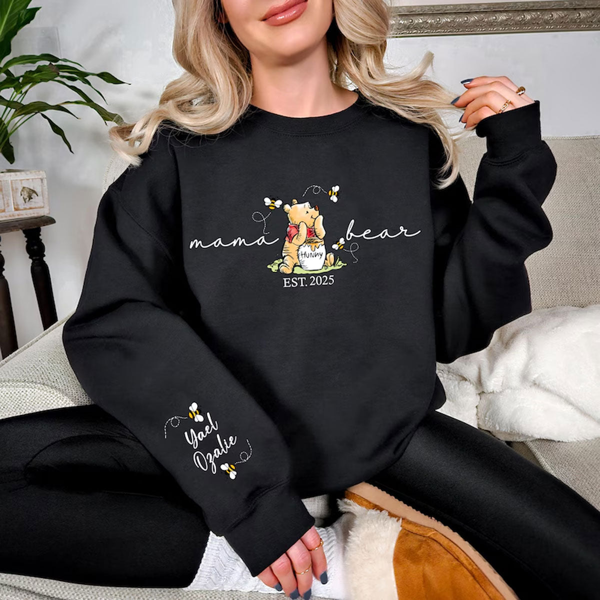 Custom Mama Bear Sweatshirt with Kids Names