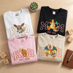 Personalized Mom Dad & Kid Crewnecks Custom Family Embroidered Sweatshirt