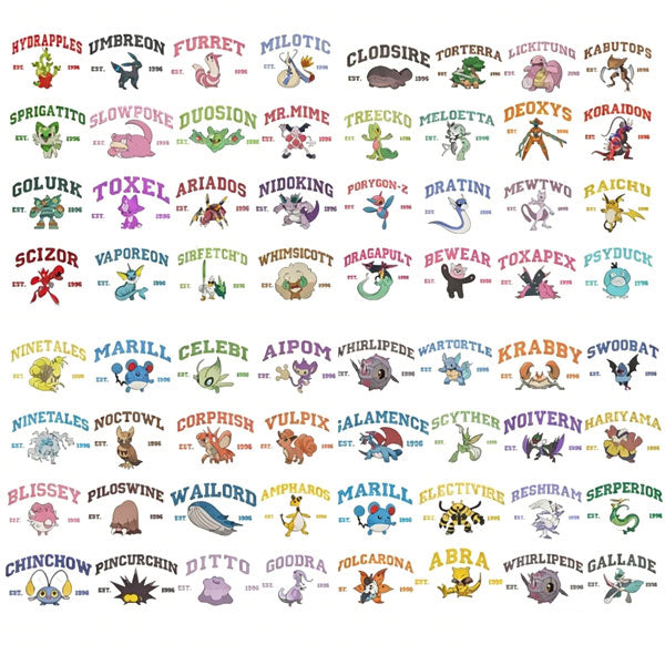 Pokemon Collection Embroidered Sweatshirt