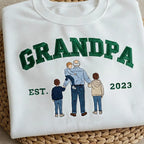Custom Photo Embroidered Sweatshirt for DAD/Grandpa