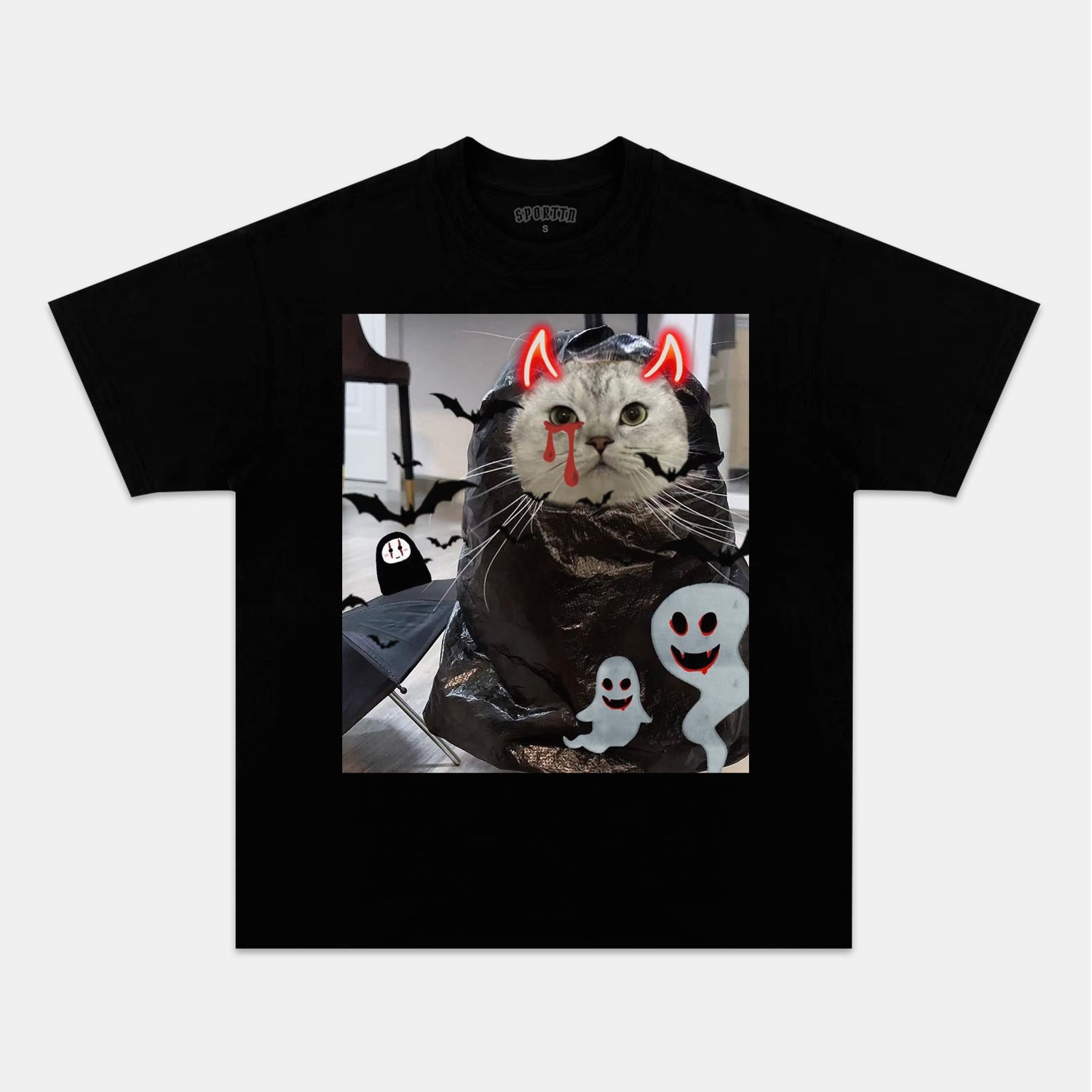 HALLOWEEN FUNNY CAT V4 TEE