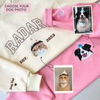 Custom Dog Face Embroidered Sweatshirt