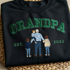 Custom Photo Embroidered Sweatshirt for DAD/Grandpa