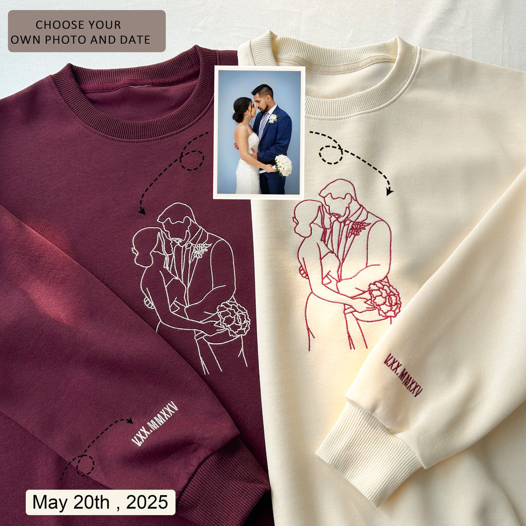 Anniversary Custom Embroidered Sweatshirt Gifts for parents
