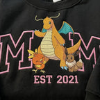 Personalized Mom Dad & Kid Crewnecks Custom Family Embroidered Sweatshirt