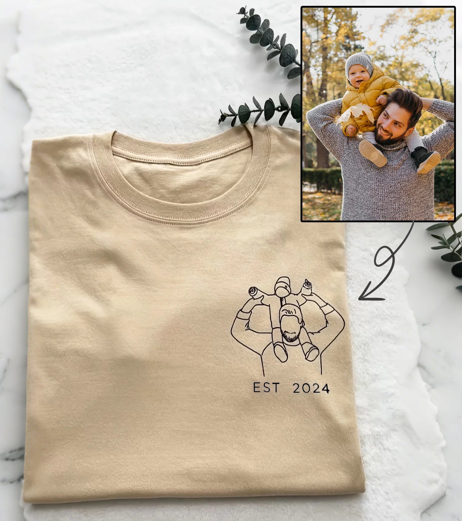 Dad and me-Custom Photo Shirt