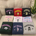 Sanrio Characters Embroidered Sweatshirt, Anime Sweatshirt and Hoodie