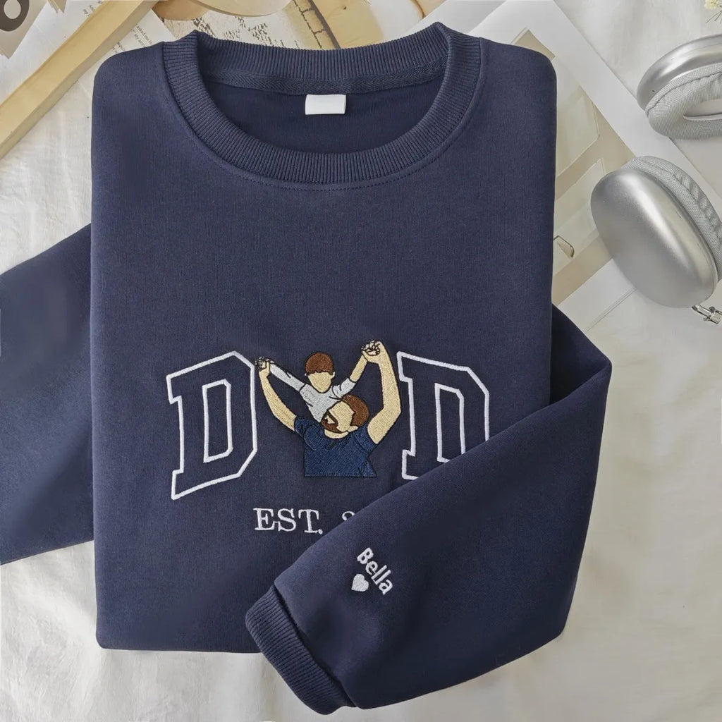 Custom Dad Embroidered Sweatshirt