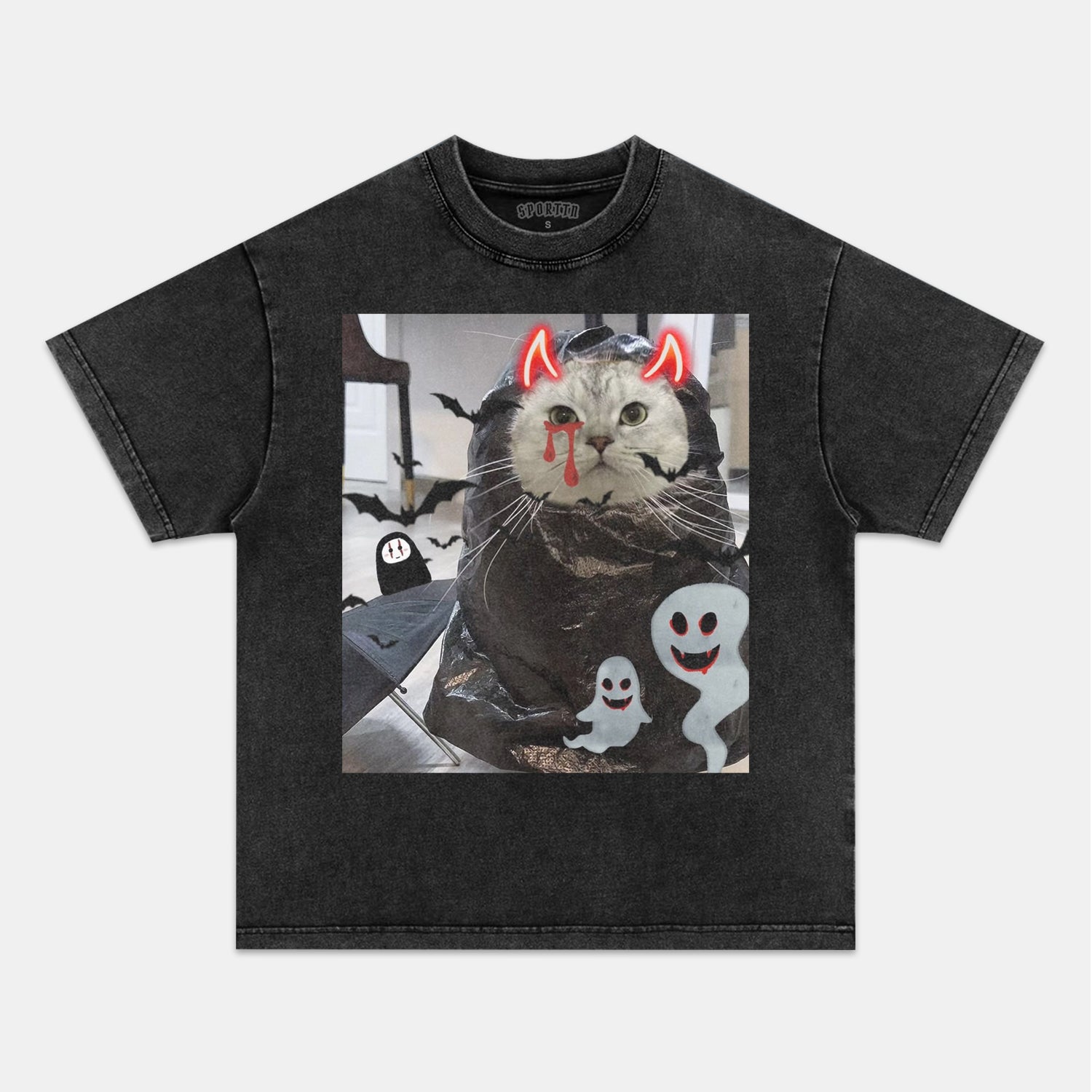 HALLOWEEN FUNNY CAT V4 TEE