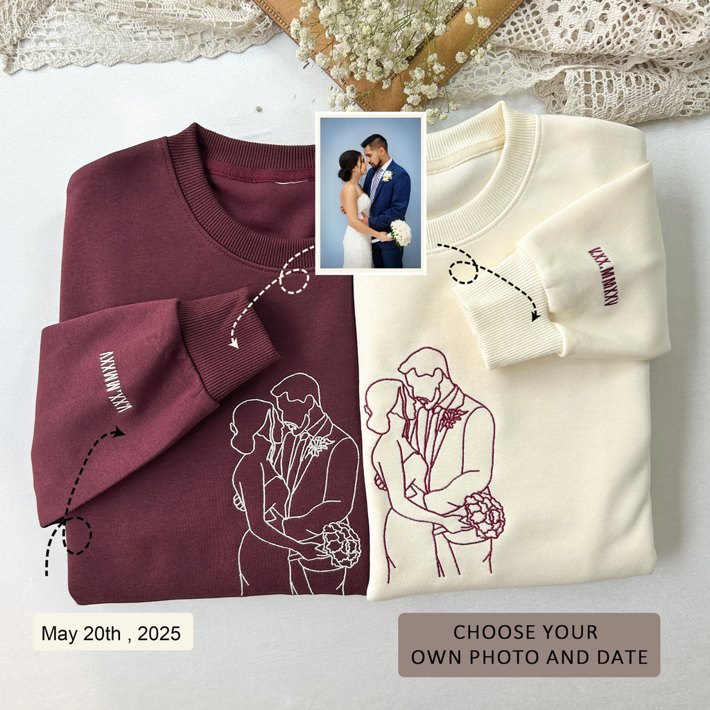 Anniversary Custom Embroidered Sweatshirt Gifts for parents