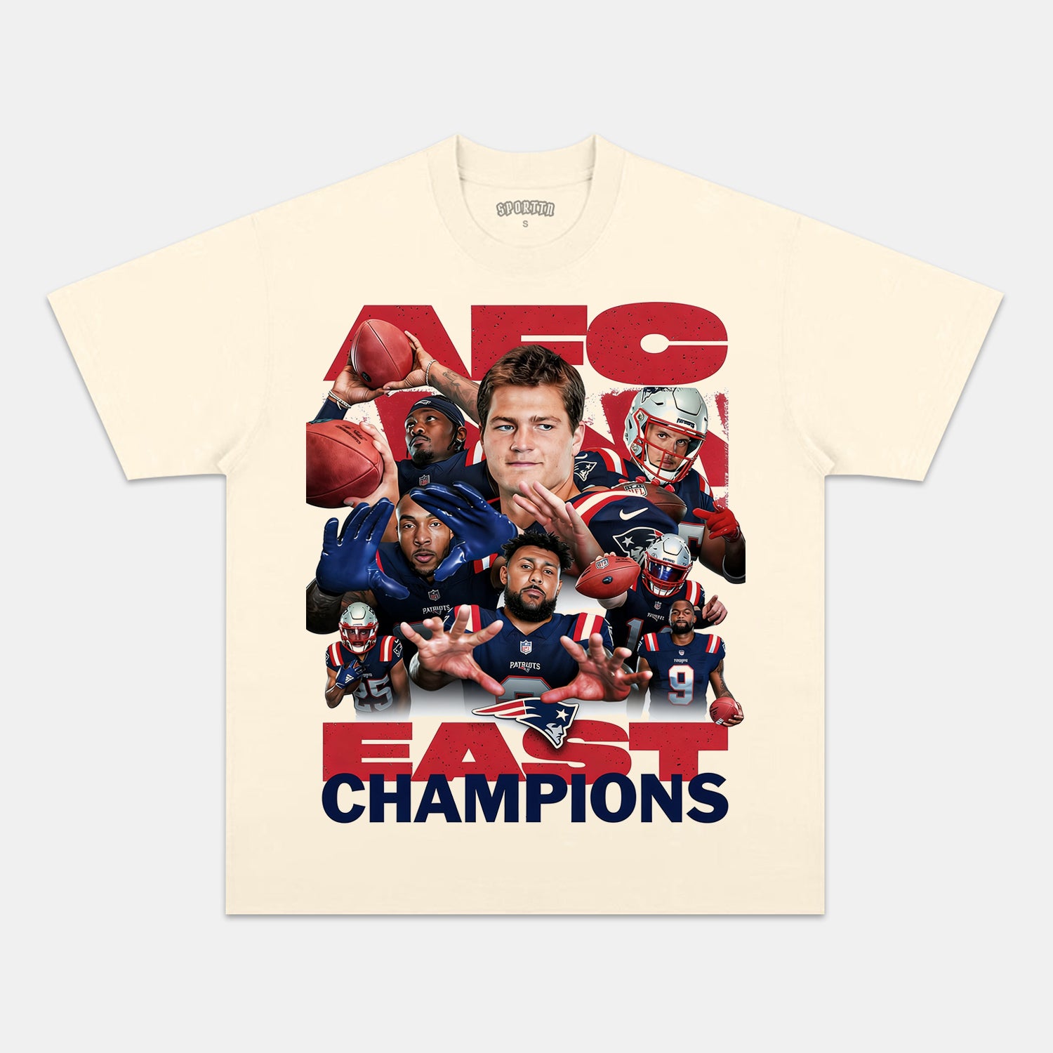 NEW ENGLAND PATRIOTS & AFC EAST CHAMPIONS TEE