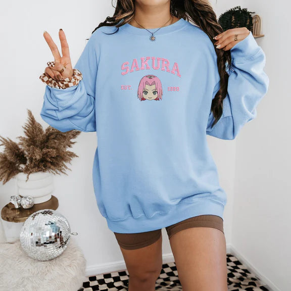 Naruto Character Embroidered Sweatshirt
