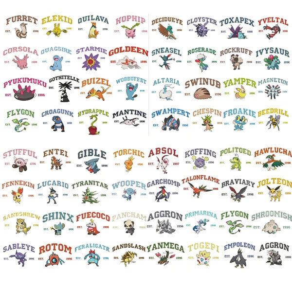 Pokemon Collection Embroidered Sweatshirt