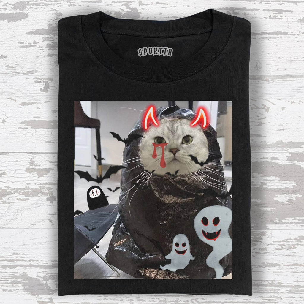 HALLOWEEN FUNNY CAT V4 TEE