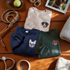 Custom Dog Face 2 Embroidered Sweatshirt