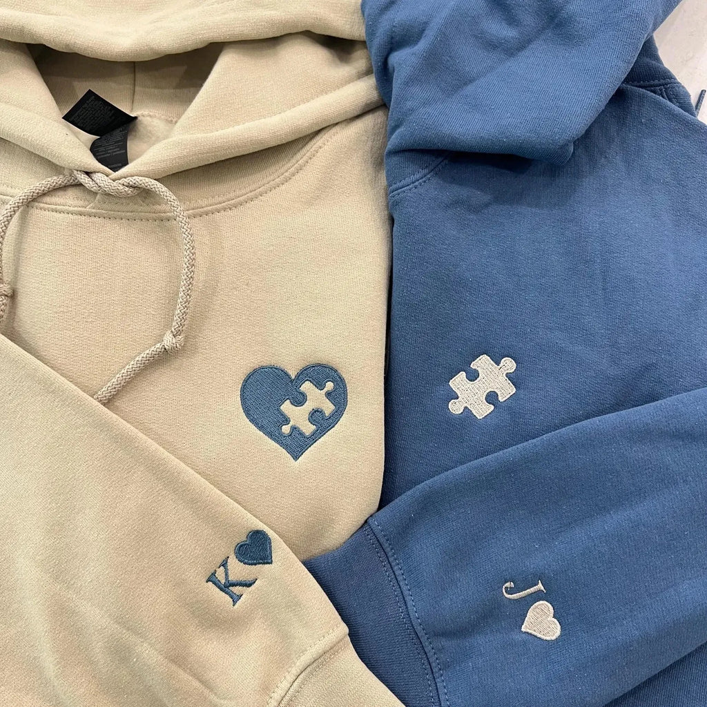 Custom  Heart and Puzzle Piece V2 Sweatshirt