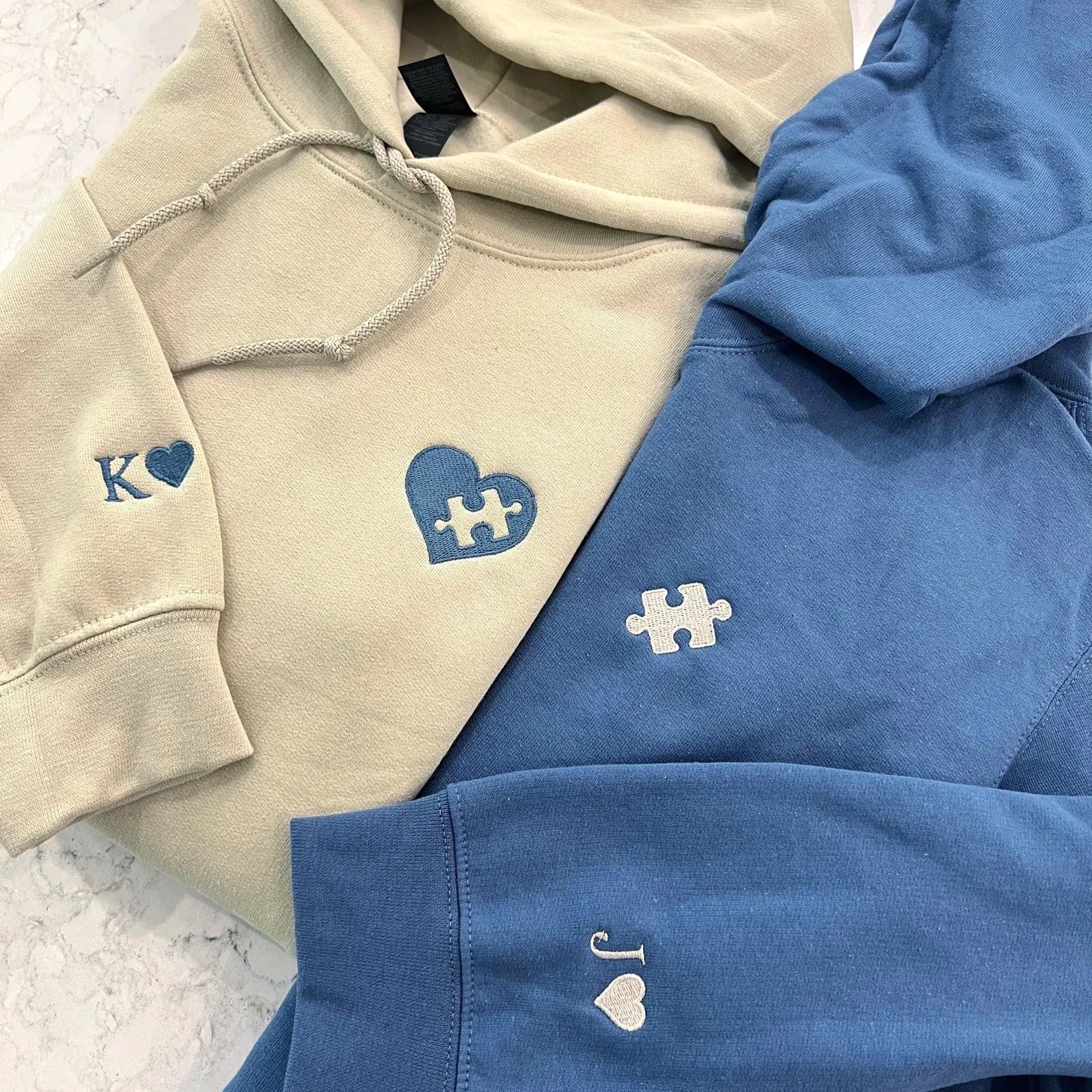 Custom  Heart and Puzzle Piece V2 Sweatshirt