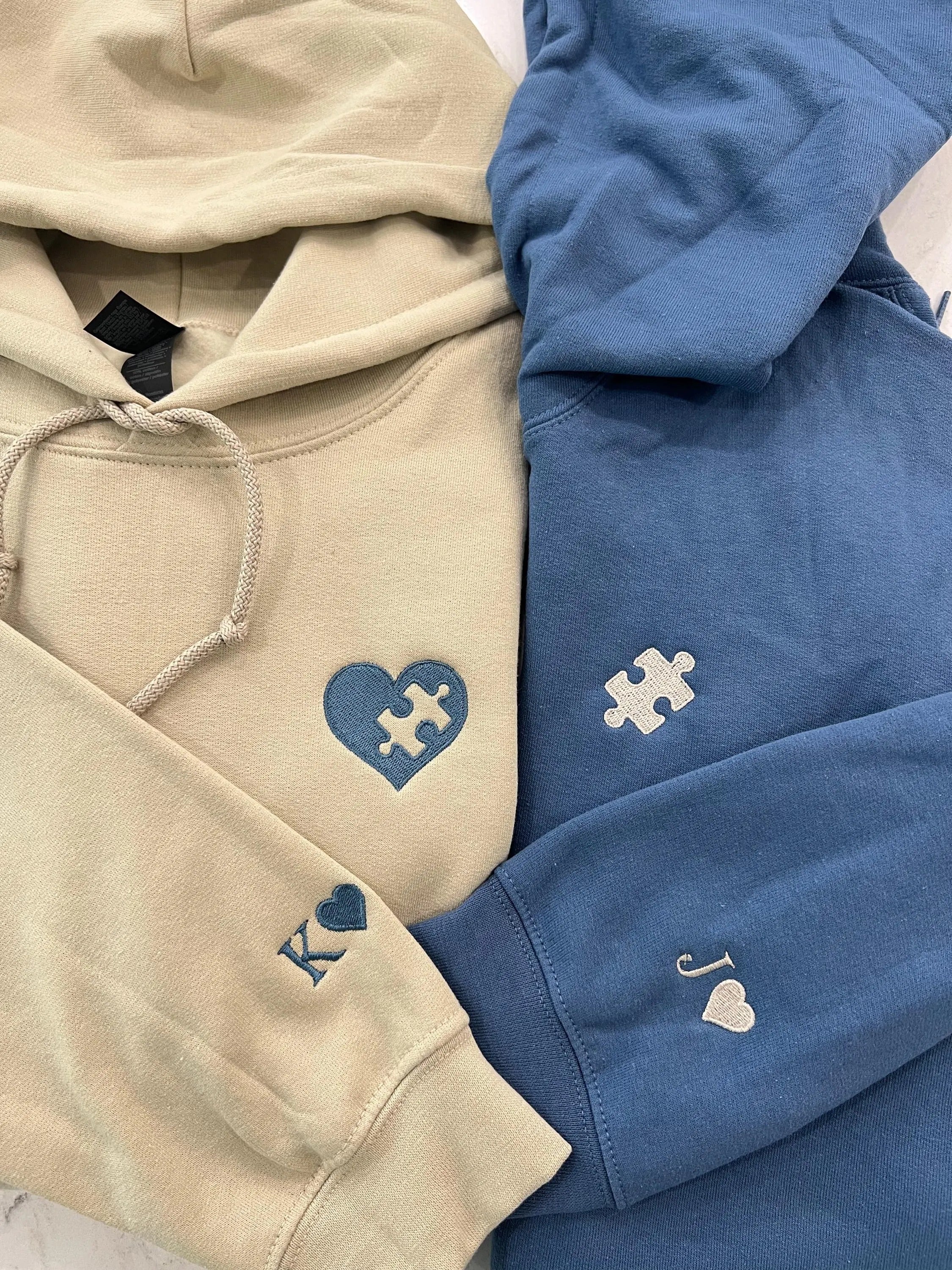 Custom  Heart and Puzzle Piece V2 Sweatshirt