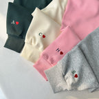 Personalized Couple Initial Heart Embroidered Sweatshirts