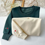 Personalized Couple Initial Heart Embroidered Sweatshirts