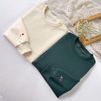 Personalized Couple Initial Heart Embroidered Sweatshirts