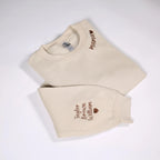 Custom Mama Embroidered Sweatshirt With Kids Names On Sleeve
