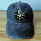 Custom Pokemon Hat，Embroidered Vintage Wash Baseball Cap