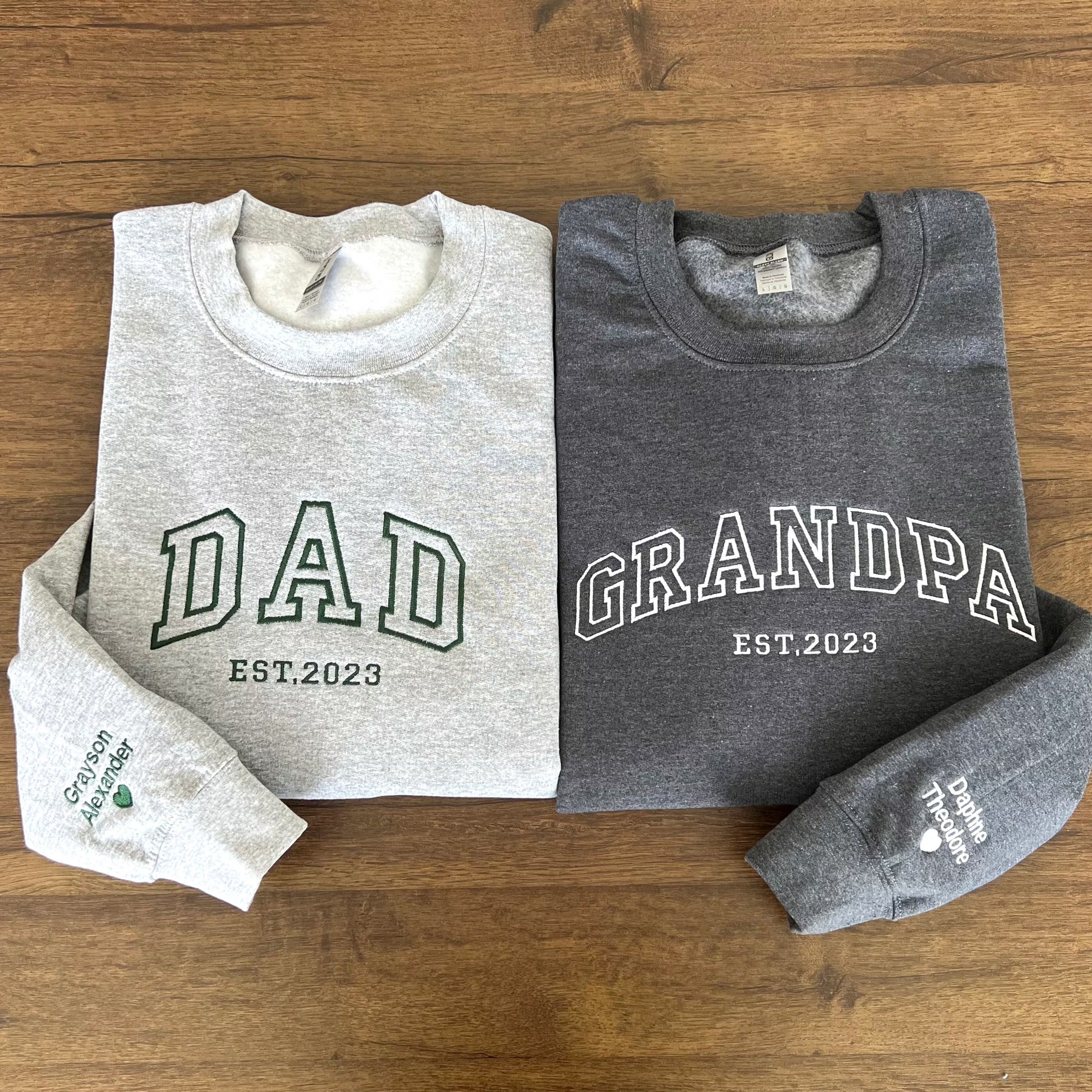 Custom Embroidered Sweatshirt, Gift For New Dad, Father's Day Gift