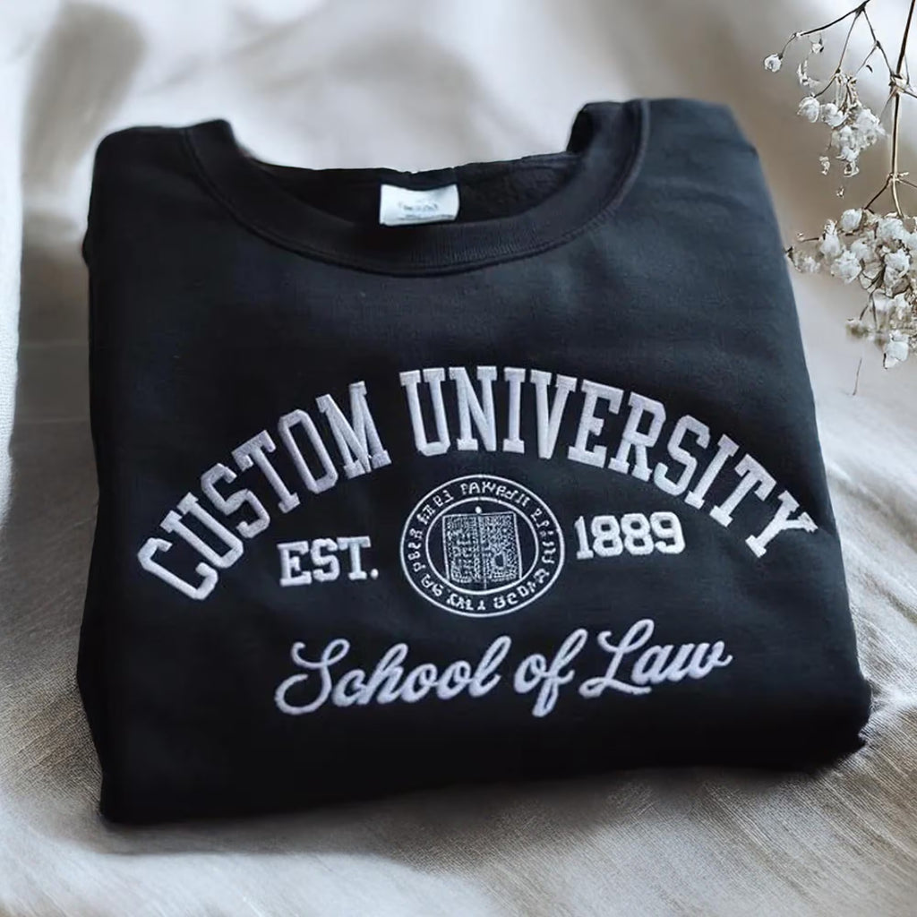 Embroidered Custom College Sweatshirt