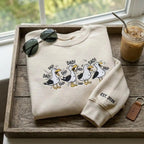 Embroidered Custom Seagull Dad Sweatshirt, Funny Dad Crewneck