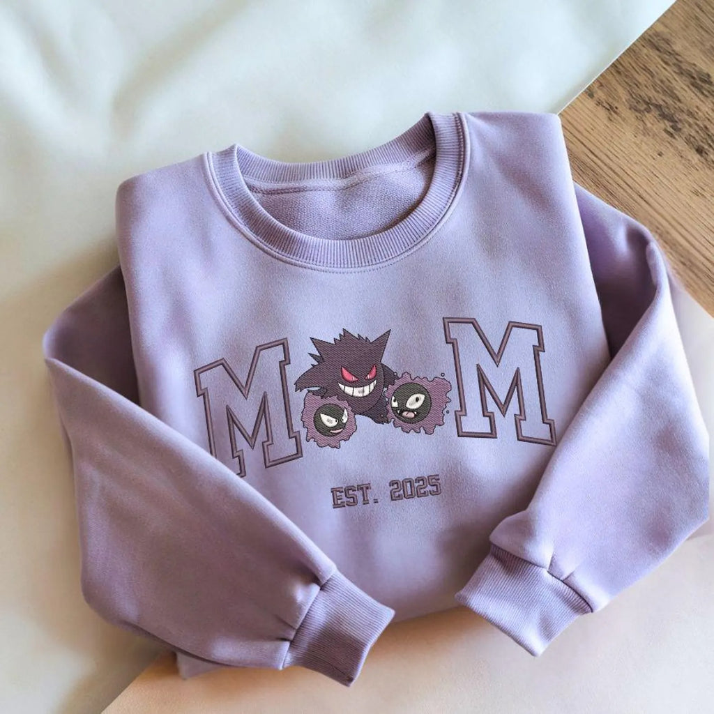 Personalized Mom PKM Embroidered Sweatshirt