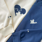 Custom  Heart and Puzzle Piece Sweatshirt