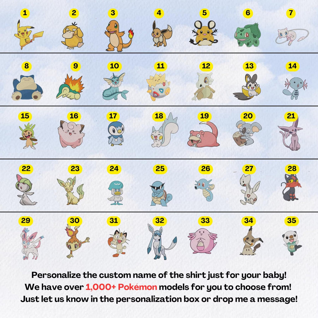 Personalized Poke Birthday Embroidered Sweatshirt