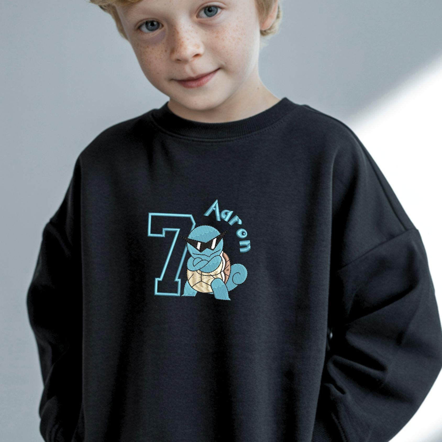 Personalized Poke Birthday Embroidered Sweatshirt