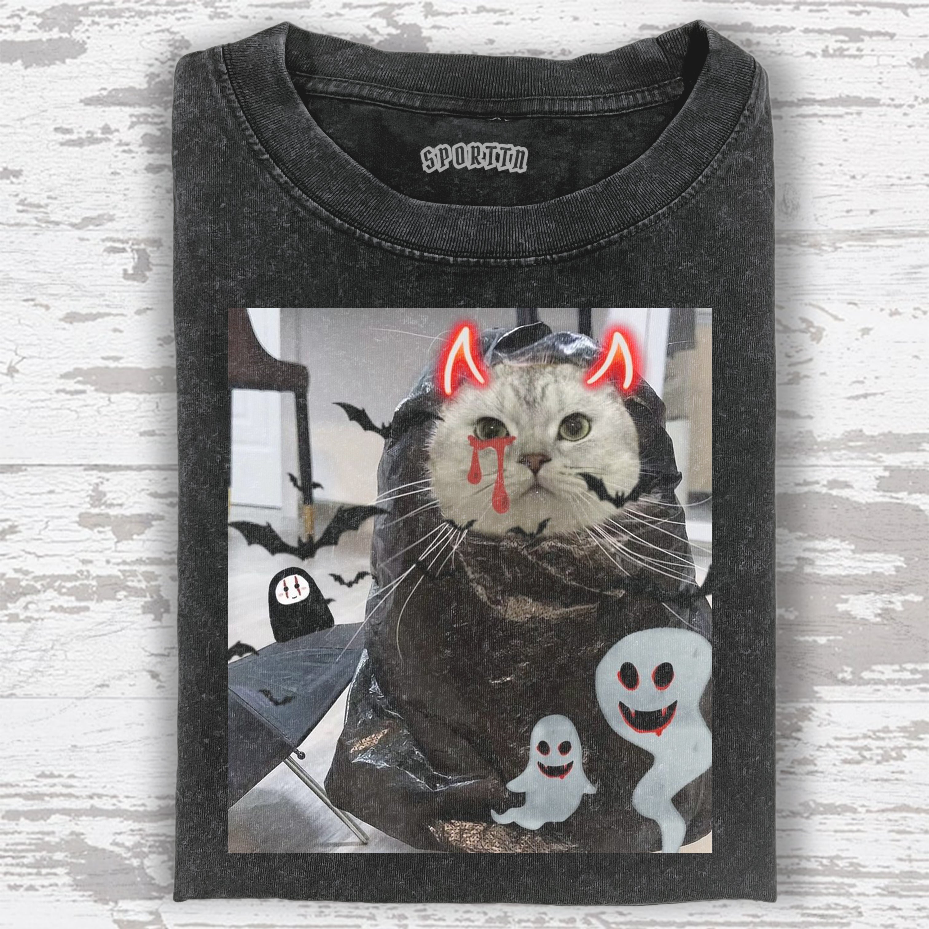 HALLOWEEN FUNNY CAT V4 TEE