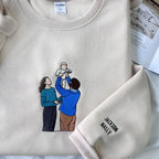 Custom Family Portrait Embroidered Sweatshirt