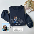 Couple Matched Custom Embroidered Sweatshirt