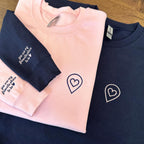 Personalized Location with Heart Sweatshirt