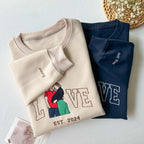 Couple Matched Custom Embroidered Sweatshirt