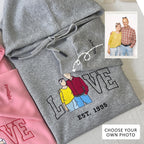 Anniversary LOVE Custom Embroidered Sweatshirt Gifts for parents
