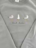Beach Chicken (Seagull) Embroidered Sweatshirt