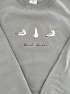 Beach Chicken (Seagull) Embroidered Sweatshirt