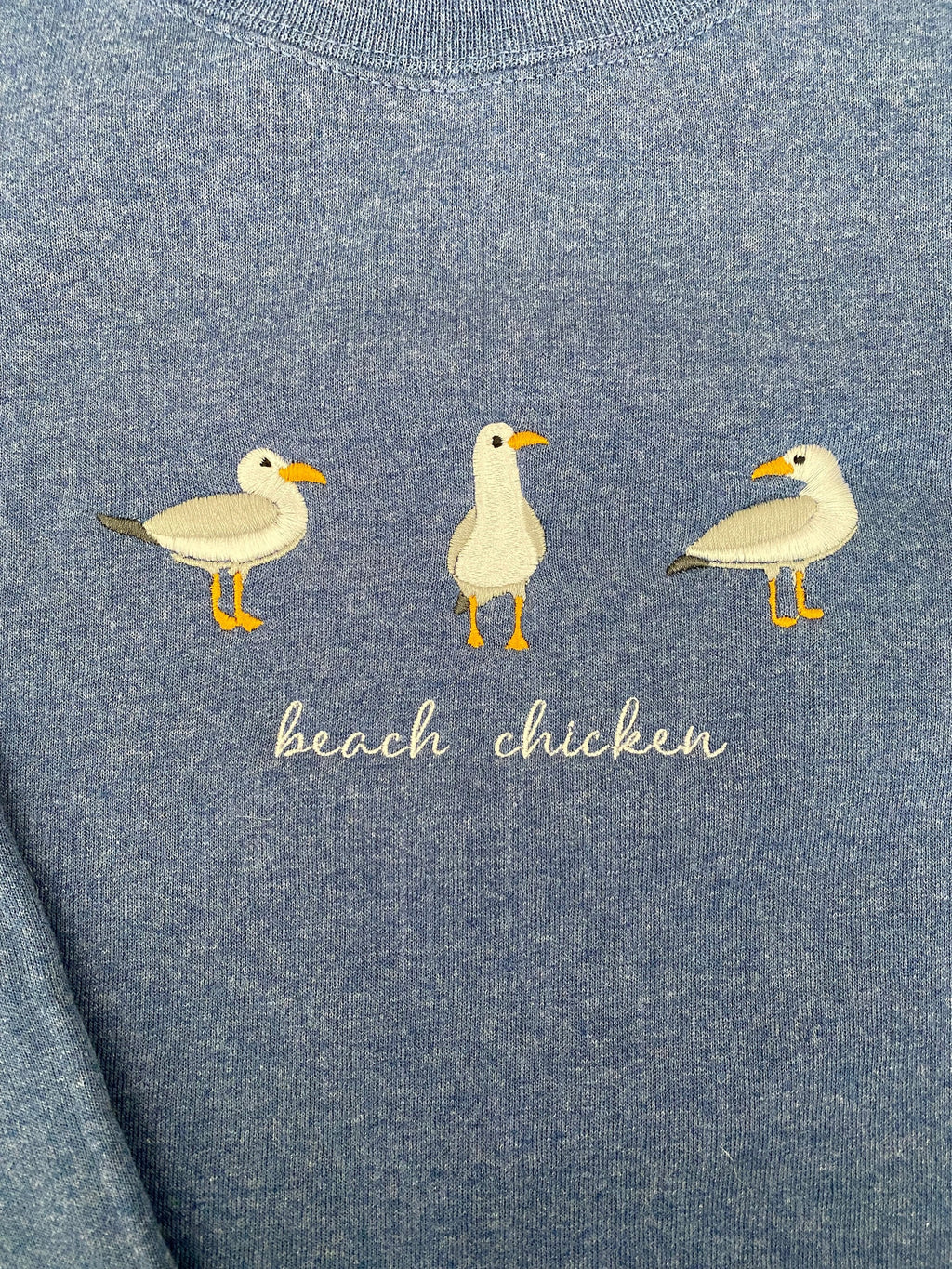 Beach Chicken (Seagull) Embroidered Sweatshirt